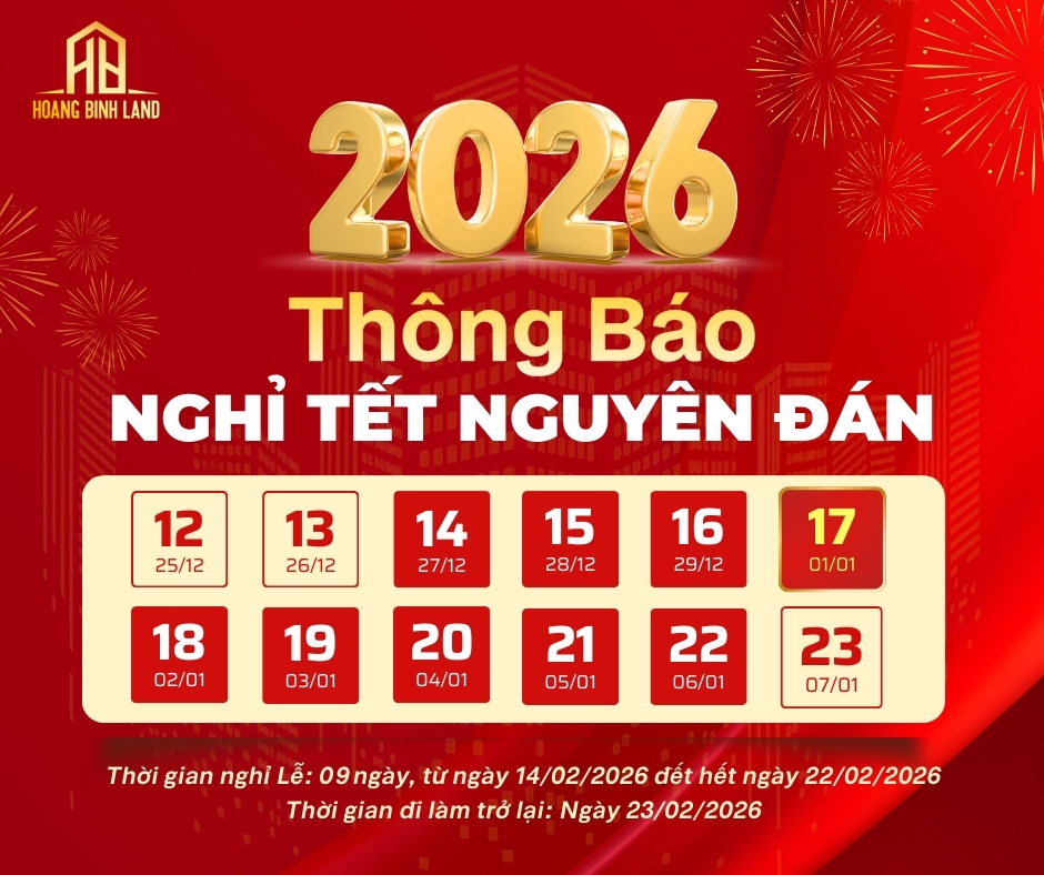 THÔNG BÁO LỊCH NGHỈ TẾT NGUYÊN ĐÁN BÌNH NGỌ 2026